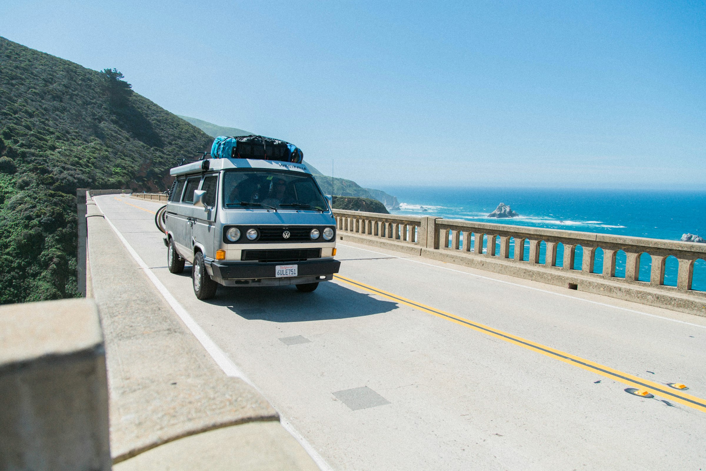 Highway 1. The road is closed for the race, which is why the field is capped at 4,500. Photograph: Nathan Dumlao, Unsplash.